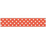 Polka Dots - White on Tomato Red Flano Scarf (Large)