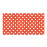 Polka Dots - White on Tomato Red Satin Wrap