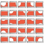 Polka Dots - White on Tomato Red 9mm Italian Charm (25 pack)