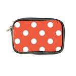 Polka Dots - White on Tomato Red Coin Purse