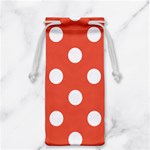 Polka Dots - White on Tomato Red Jewelry Bag