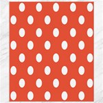 Polka Dots - White on Tomato Red Canvas 8  x 10 