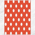 Polka Dots - White on Tomato Red Canvas 12  x 16 