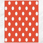 Polka Dots - White on Tomato Red Canvas 16  x 20 