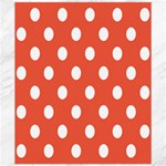 Polka Dots - White on Tomato Red Canvas 20  x 24 