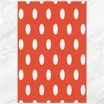 Polka Dots - White on Tomato Red Canvas 20  x 30 