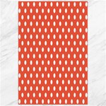 Polka Dots - White on Tomato Red Canvas 24  x 36 