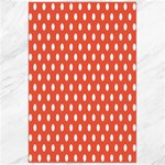 Polka Dots - White on Tomato Red Canvas 24  x 36 