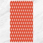 Polka Dots - White on Tomato Red Canvas 40  x 72 