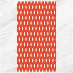 Polka Dots - White on Tomato Red Canvas 40  x 72 