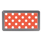 Polka Dots - White on Tomato Red Memory Card Reader (Mini)