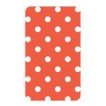 Polka Dots - White on Tomato Red Memory Card Reader (Rectangular)