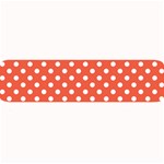 Polka Dots - White on Tomato Red Medium Bar Mat
