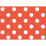 Polka Dots - White on Tomato Red 5  x 7  Photo Cards