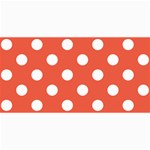Polka Dots - White on Tomato Red 4  x 8  Photo Cards