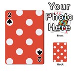 Polka Dots - White on Tomato Red Playing Cards 54 Designs