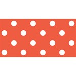 Polka Dots - White on Tomato Red YOU ARE INVITED 3D Greeting Card (8x4)