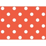 Polka Dots - White on Tomato Red Birthday Cake 3D Greeting Card (7x5)