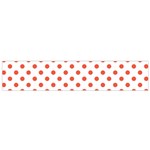 Polka Dots - Tomato Red on White Flano Scarf (Small)
