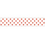 Polka Dots - Tomato Red on White Flano Scarf (Large)