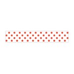 Polka Dots - Tomato Red on White Flano Scarf (Mini)