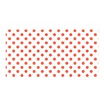 Polka Dots - Tomato Red on White Satin Wrap