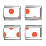 Polka Dots - Tomato Red on White 9mm Italian Charm (4 pack)