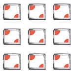 Polka Dots - Tomato Red on White Mega Link Italian Charm (9 pack)