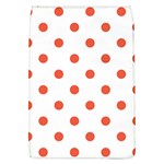 Polka Dots - Tomato Red on White Removable Flap Cover (L)