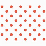 Polka Dots - Tomato Red on White Collage 8  x 10 