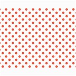 Polka Dots - Tomato Red on White Collage 11  x 14 