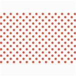 Polka Dots - Tomato Red on White Collage 12  x 18 