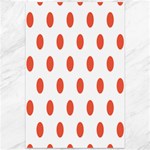 Polka Dots - Tomato Red on White Canvas 12  x 18 