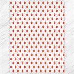 Polka Dots - Tomato Red on White Canvas 36  x 48 