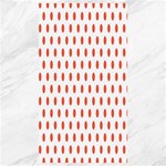 Polka Dots - Tomato Red on White Canvas 40  x 72 