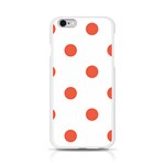 Polka Dots - Tomato Red on White Apple iPhone 6/6S Silicone Case (Transparent)
