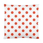 Polka Dots - Tomato Red on White Standard Cushion Case (Two Sides)