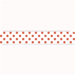 Polka Dots - Tomato Red on White Small Bar Mat