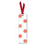 Polka Dots - Tomato Red on White Small Book Mark