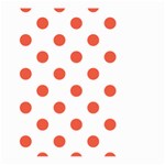 Polka Dots - Tomato Red on White Large Garden Flag (Two Sides)