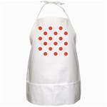 Polka Dots - Tomato Red on White BBQ Apron