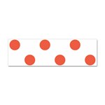 Polka Dots - Tomato Red on White Sticker Bumper (100 pack)