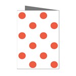 Polka Dots - Tomato Red on White Mini Greeting Cards (Pkg of 8)
