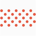 Polka Dots - Tomato Red on White 4  x 8  Photo Cards