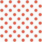 Polka Dots - Tomato Red on White ScrapBook Page 8  x 8 