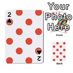 Polka Dots - Tomato Red on White Playing Cards 54 Designs