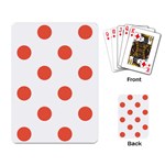 Polka Dots - Tomato Red on White Playing Cards Single Design