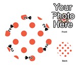 Polka Dots - Tomato Red on White Playing Cards 54 (Round)