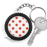 Polka Dots - Tomato Red on White Measuring Tape