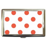 Polka Dots - Tomato Red on White Cigarette Money Case